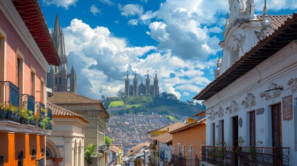 Wall Mural - Quito Historic Charm Skyline