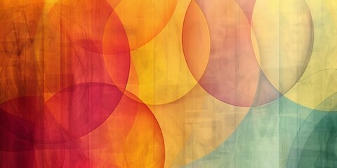 Poster - Abstract backgrounds geometric designs as circles in summer tone color.