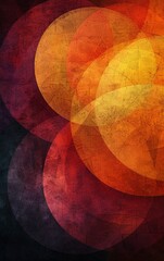 Poster - Abstract backgrounds geometric designs as circles in summer tone color.