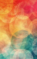 Poster - Abstract backgrounds geometric designs as circles in summer tone color.