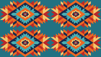 Wall Mural - Aztec seamless pattern. Ethnic boho ornament. Tribal vector texture.