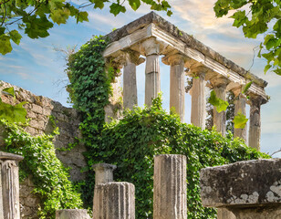 Poster - ancient greek temple ruins