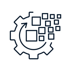 Poster - concept of digital transformation, flexible development, agile. vector icon isolated on white backgr