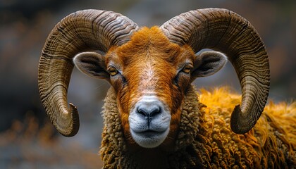 Wall Mural - close up of a sheep