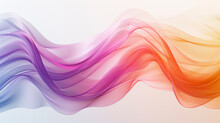 Abstract Waves Of Color Rippling Across A Pristine White Canvas, Creating A Dynamic And Visually Stimulating Composition 