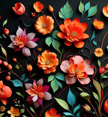 seamless pattern with flowers