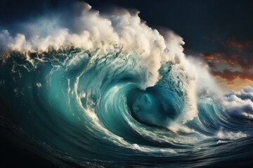 Ocean big wave view
