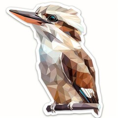 Wall Mural -   A sticker of a bird atop another sticker of a bird, stacked twice