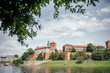 Historic Wawel Castle and Vistula River in Krakow