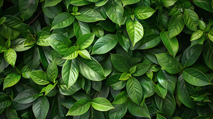 Wall Mural - Small green leaves in hedge wall texture background. Closeup green hedge plant in garden. Eco evergreen hedge wall. Natural backdrop. Beauty in nature. Green leaves with natural pattern wallpaper 