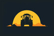 Farm tractor vector illustration. Tractor illustration design, tractor design.