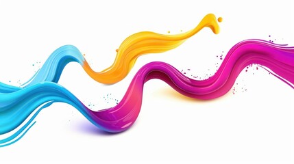 Wall Mural - Abstract modern colorful flow background. Wavy fluid shape , Art design