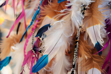 traditional latino american feather decoration