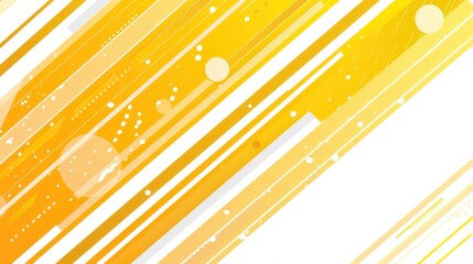 Poster - Yellow and white background flat line art