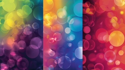Poster - Colorful rainbow circle abstract banner template