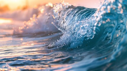 Wall Mural - The ocean is full of water and the waves are crashing