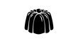 Jelly emblem, black isolated silhouette