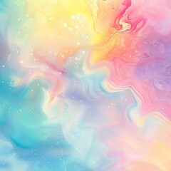 Wall Mural - Unicorn rainbow pastel background