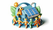 3D Cartoon Icon: Advocate for Clean Energy Transition and Climate Mitigation Policies
