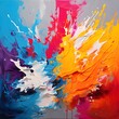 illustration of abstract art showcasing a dynamic splash of colors