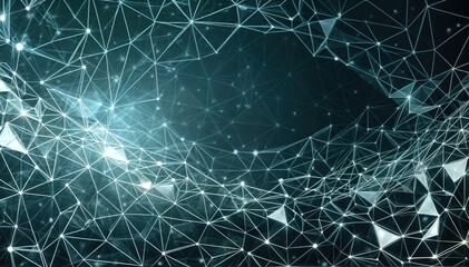 Abstract Digital Background with Dots and Triangles