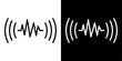 ofvs590 OutlineFilledVectorSign ofvs - sound wave vector icon . voice assistant sign . iot . isolated transparent . black outline filled version . AI 10 / EPS 10 . g11933