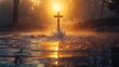 Christian Baptism Confirmation Concept Banner Generative AI
