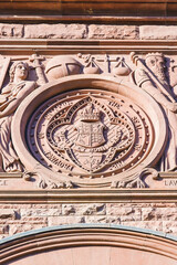 Poster - Colonial decoration in wall of Queen's Park Government building, Toronto, Canada