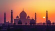 © saichon - Silhouette of jama masjid in India, in sunset