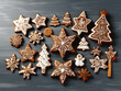 christmas gingerbread cookies gingerbread, food, cookie, xmas, cookies,Ai generated 