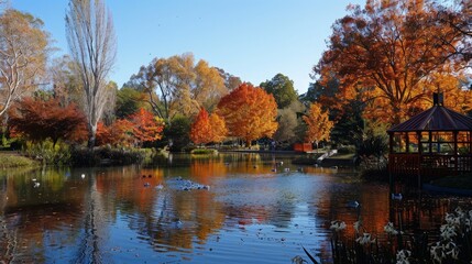 Canberra Australia autumn festival at the Botanic Gardens natures colors