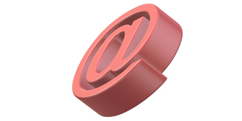 Email symbol on a transparent Background