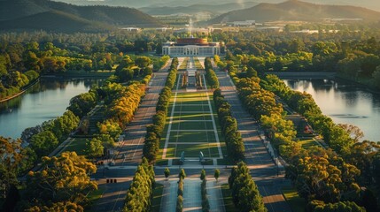 Wall Mural - Canberra Australia planned capital with cultural institutions and parks