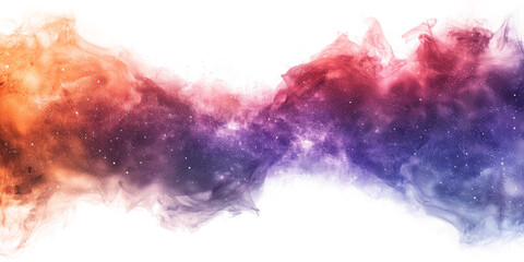 Wall Mural - a purple galaxy effect isolated on transparent background.