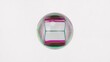 Colorful glass sphere with reflective surfaces