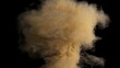 3D animation of a swirling smoke trail on black background. Realistic Tornado close up animation. A natural storm scene on an isolated black background