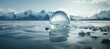 Crystal ball floating on body of water