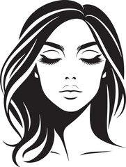 Wall Mural - Women Beauty Face Silhouette Vector Illustration