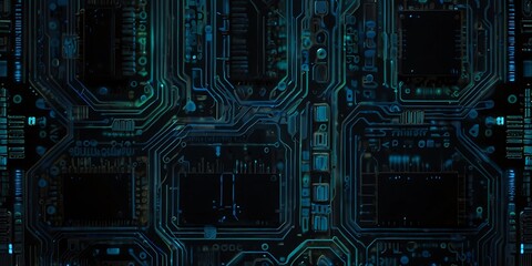 Close-up of electronic circuit board. Technology background.