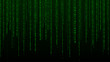 Digital green matrix. Binary code. Encoded vector illustration.