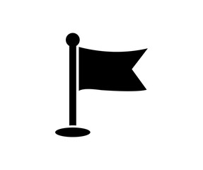 Poster - Waving flag icon. Black different flag. Location icon vector design and illustration.

