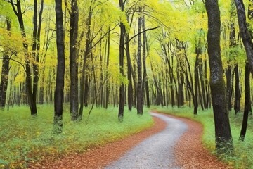 Canvas Print - path in the park.