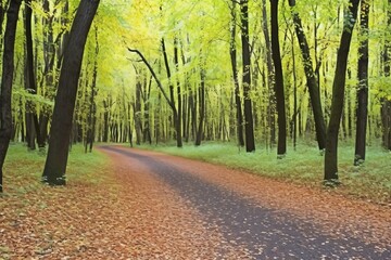 Canvas Print - path in the park.