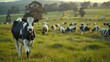 lush pastures and idyllic setting where dairy cattle are raised, highlighting the naturalness of the farm landscape