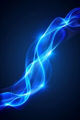 Poster - Blue light digital abstract wave technology background with modern digital effect