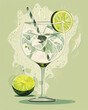 Gin and Tonic Cocktail Exhibition Poster for Modern Bars