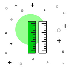 Poster - Filled outline Ruler icon isolated on white background. Straightedge symbol. Vector