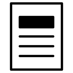 Canvas Print - document icon