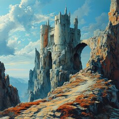 Wall Mural - castle in the mountains