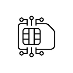 Poster - Electronic circuit outline icons, accounting minimalist vector illustration ,simple transparent graphic element .Isolated on white background
